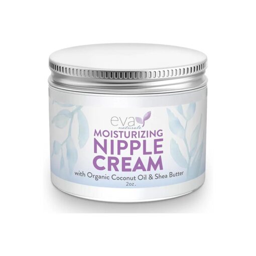 Safe Nipple Cream for Breastfeeding - Nipple Balm for Dry Cracked Nipples - Lanolin Free Nipple Butter for Breastfeeding Pain with Organic Shea Butter, Coconut Butter & Argan Oil