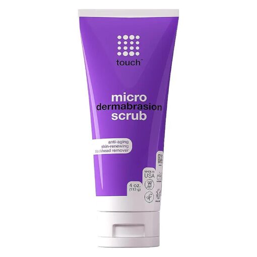 Microdermabrasion Facial Scrub and Face Exfoliator - Exfoliating Face Scrub Polish Cream with Dermatologist Grade Crystals for Anti-Aging, Dullness, Wrinkles, and Pores - Large 4 Ounce Size