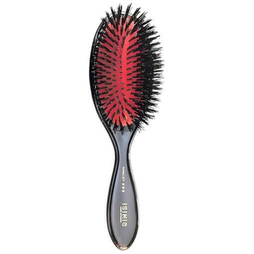 Model 33 38 30 83 Large Root Boar Bristles Black Handle Premium Boar Bristle Hair Brush - Pneumatic hairbrush, 11 Rows, L 8.8in