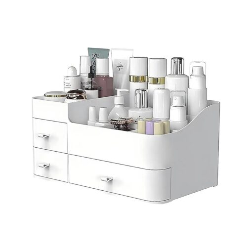 ONXE Makeup Organizer with Drawers, Large Capacity Countertop Organizer for Vanity, Bathroom and Bedroom Desk Cosmetics Organizer for Skin Care, Brushes, Eyeshadow, Lotions, Lipstick, Nail Polish