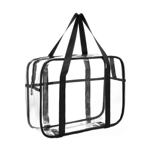 Clear Toiletry Bag Thick Transparent Cosmetic Bag Waterproof Makeup Artist Large Bag Diaper Case Luggage Organizer Storage Easy Clean Large