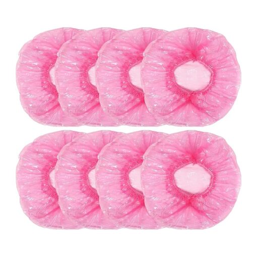 Shintop Disposable Shower Caps for Women,100 Packs Hair Caps Individually Wrapped with Large Elastic Bath Cap for Home, Hotel, Hair Salon and Spa ( Pink )