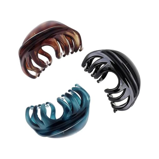 Large Hair Claw Clips For Thick Hair Non Slip Hair Clips for Women, 4 Inch Strong Hold Hair Clamps Hair Grip Octopus Clips for Thick Long Hair ( 3 Pack )