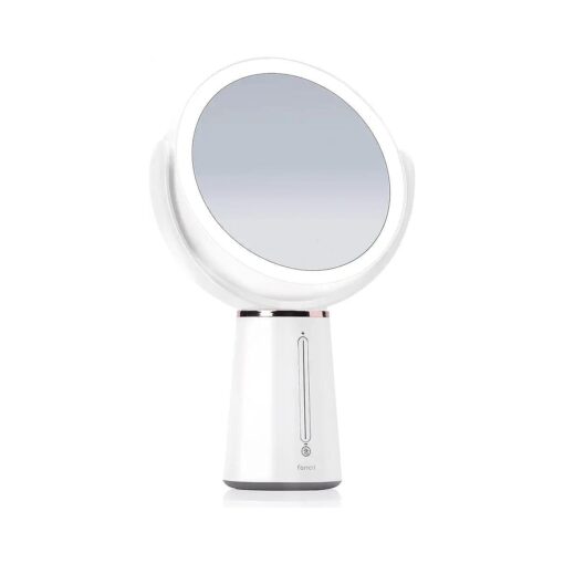 Fancii LED Lighted Magnifying Makeup Mirror with Double-Sided 1x/ 10x Magnification, Rechargeable and Adjustable Brightness, Large Tabletop Vanity Mirror ( Nova )