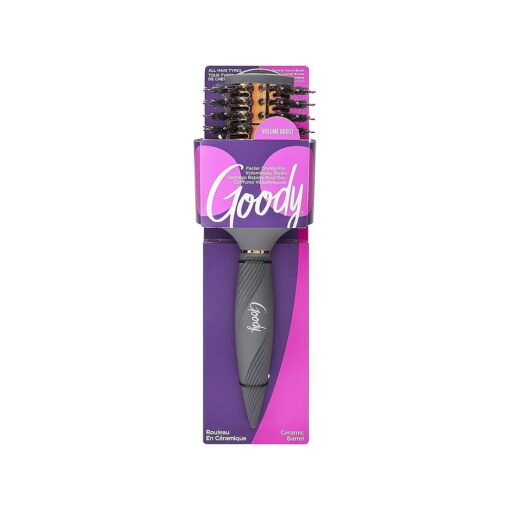 Goody Large Thermal Round Brush - For All Hair Types - Faster Drying for Voluminous Styles with Less Pain, Effort, and Breakage - Pain-Free Hair Accessories for Women, Men, Boys, and Girls