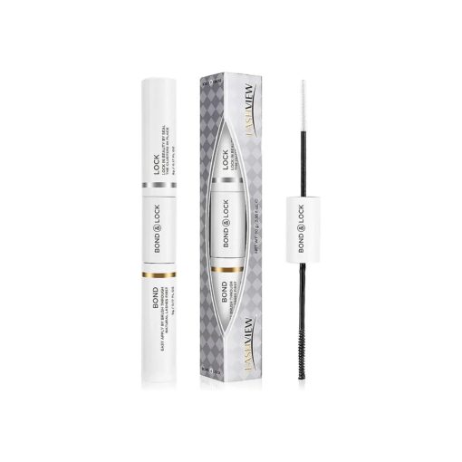 LASHVIEW Lash Bond and Seal, Cluster Lash Glue Strong Gentle Comfortable Lash Adhesive for All Day Wear Latex-Free Suitable for Sensitive Eyes Eyelashes Glue Waterproof