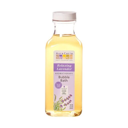 Aura Cacia Relaxing Lavender Aromatherapy Bubble Bath | 13 fl, oz .