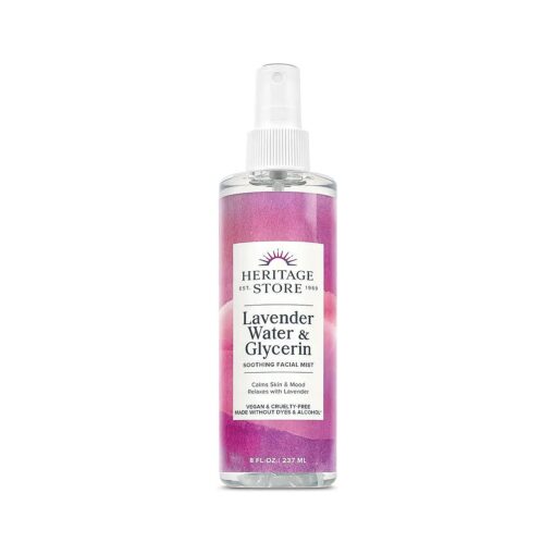 HERITAGE STORE Lavender Flower Water & Glycerine Benefits Skin, Hair & More Aromatherapy Mist Spray 8 oz