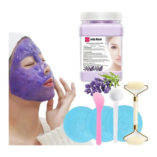 Jelly Mask | Lavender Gel Face Mask for Instant Hydration - Jelly Face Mask Peel Off - Facial Skin Care Product for Smoothing, Moisturizing, Cleansing