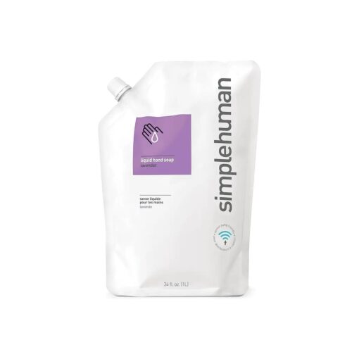 simplehuman Lavender Moisturizing Liquid Hand Soap Refill Pouch, 34 Fl, Oz .