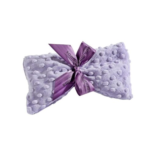 Sonoma Lavender Spa Mask, Heatable/Chillable Aromatherapy Eye Pillow with Lavender Infused Flaxseed Insert, Eye Compress for Stress Relief with Removable and Washable Cover ( Lilac Dot )