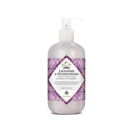 Nubian Heritage Liquid Hand Soap for Dry Hands Lavender and Wildflowers Cruelty-Free Skin Care 12.3 oz, 2090611