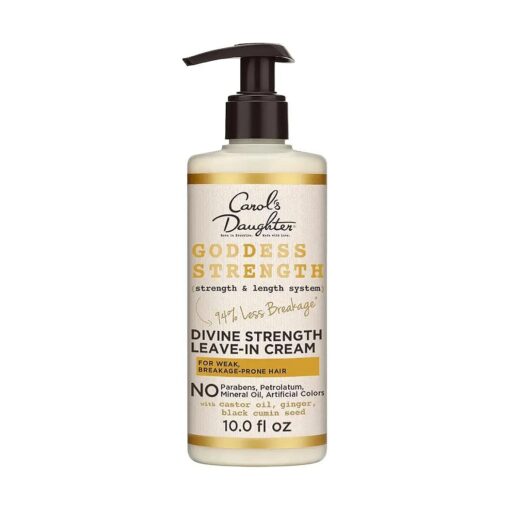 Carol 's Daughter Goddess Strength Leave In Conditioner Cream, 10 Fl Oz - Strengthening and Moisturizing for Wavy, Curly Hair