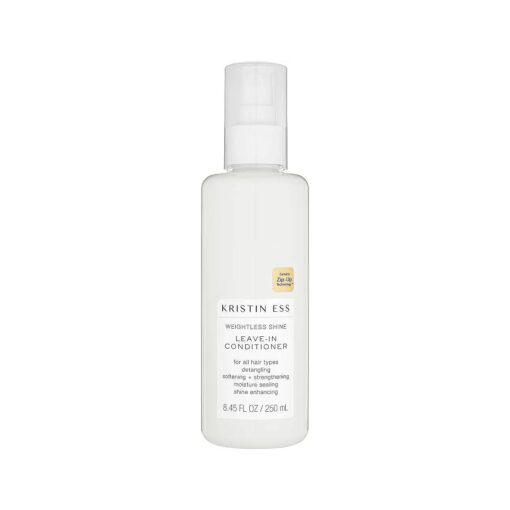 Kristin Ess Hair Weightless Shine Leave In Conditioner Spray for Curly, Straight & Dry Damaged Hair - Vegan, Sulfate Free + Paraben Free - Moisture Repairing Detangler Spray for Frizzy Hair, 8.45 oz .