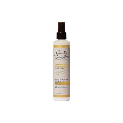 Carol 's Daughter Goddess Strength Divine Strength Leave In Hair Milk for Wavy, Coily and Curly Hair, Leave in Conditioner with Castor Oil for Weak Hair, 8.5 Oz