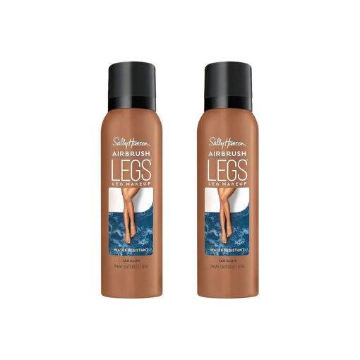 Sally Hansen Airbrush Legs, Leg Spray-On Makeup, Tan Glow 4.4 Oz, Pack of 2