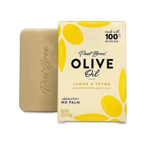 | Olive Oil Moisturizing Bath Soap Bar | Always Palm Oil-Free | 5 oz - Lemon & Thyme