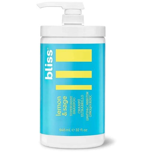 BLISS Lemon & Sage Supershine Shampoo- Deep Cleans and Detangles-Gentle on the scalp-For all Hair Types -Clean - Vegan & Cruelty-Free- 32 Fl OZ