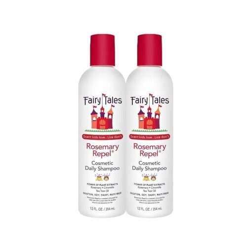 Fairy Tales Rosemary Repel Daily Kids Shampoo- Kids Like the Smell, Lice Do Not, 12 fl oz, ( Pack of 2 )