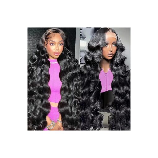 28 Inch Body Wave Lace Front Wigs Human Hair Pre Plucked Glueless Wigs Human Hair 180 % Density Body Wave 13x4 HD Transparent Frontal Wigs Human Hair Lace Front Wigs for Women