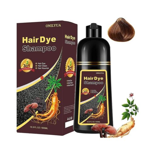 Light Brown Hair Color Shampoo - Instant Light Brown Hair Dye Shampoo 3 in 1 for Women & Men, Herbal Light Brown Shampoo Easy to Use & Long Lasting Light Brown Hair Shampoo 16.90 Fl OZ ( Light Brown )