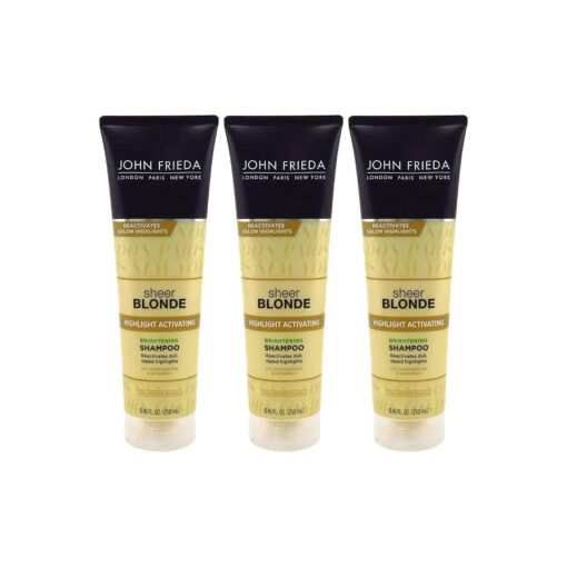 John Frieda sheer blonde Highlight Activating Enhancing Shampoo For Lighter Blondes 8.45 oz ( Pack of 3 )