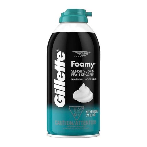 Gillette Foamy Shave Foam Sensitive 11 Ounce ( 325ml ) ( 3 Pack )