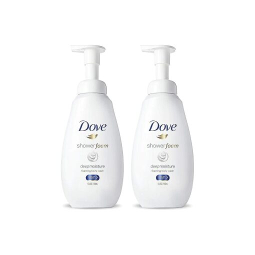 Dove Instant Foaming Body Wash for Soft, Smooth Skin Deep Moisture Cleanser That Effectively Washes Away Bacteria While Nourishing Your Skin,13.5 oz ( Pack of 2 )