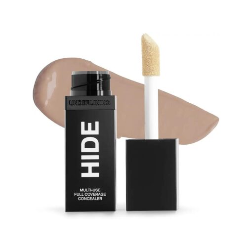 HIDE Liquid Concealer, Medium to Full Coverage Concealer for Blemishes, Under Eye Dark Circles & Scars, Oil Free Concealer, Light Beige ( See Shade Finder ), 0.5 fl oz