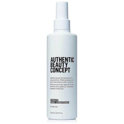 Authentic Beauty Concept Hydrate Spray Conditioner | Lightweight Leave-In Spray | Adds Moisture & Manageability | Normal To Dry or Curly Hair | Vegan & Cruelty-free | Silicone-free | 8.4 fl, oz .