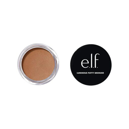 e.l.f, Luminous Putty Bronzer, Lightweight Putty-to-Powder Bronzer For A Radiant, Glowing Finish, Highly Pigmented, Vegan & Cruelty-Free, Sun Chaser