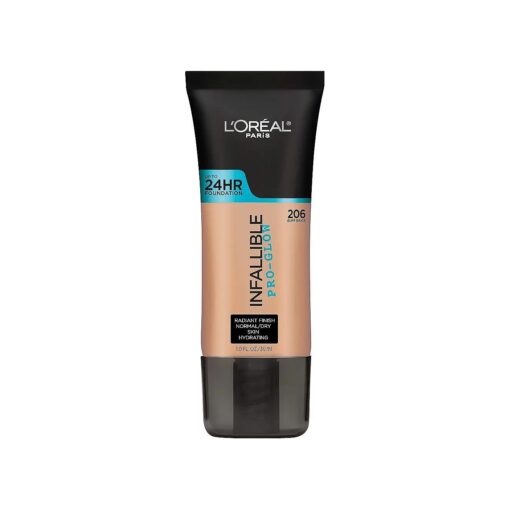 L'Oreal Paris Makeup Infallible Up to 24HR Pro-Glow Foundation, Buff Beige, 1 fl oz .