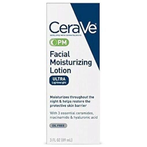 CeraVe Facial Moisturizing Lotion PM Ultra Lightweight 3 oz ( Packs of 2 )