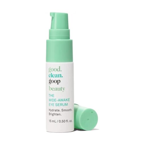 good.clean.goop beauty The Wide-Awake Eye Serum | Gel Serum to Reduce Fine Lines | Peptides, Astaxanthin & Reishi Mushroom Extract | Caffeine Eye Serum for Puffy Eyes & Dark Circles | Vegan | 0.5 oz