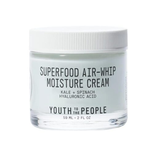 Youth To The People Air-Whip Moisture Face Cream - Gel Moisturizer & Face Primer - Lightweight Green Tea + Hydrating Hyaluronic Acid Moisturizer for Dry Skin