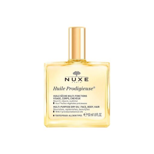 NUXE Huile Prodigieuse Multi-Purpose Dry Oil - Radiant Glow and Lightweight Hydration for Face, Body & Hair, Nourishes, Repairs and Enhances