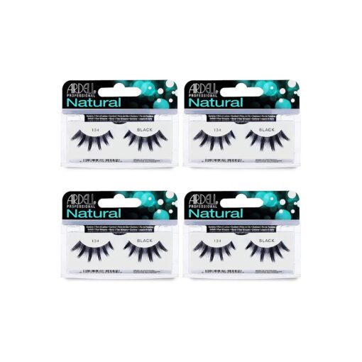 Ardell Natural Lashes False Eyelashes 134 Black ( 4 pack )