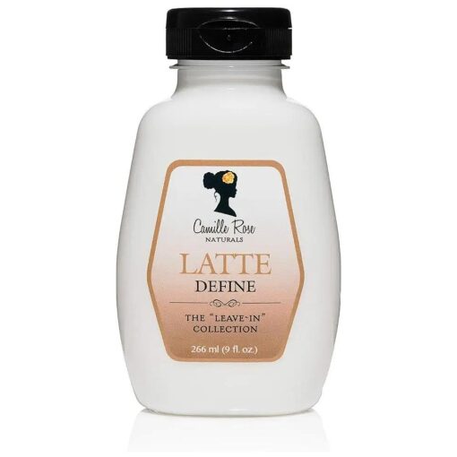 Camille Rose Latte Define Leave in Styling Cream, with Black Cumin and Sunflower Seed Oils to Hold and Define Styles and Textures, for all Hair Types, 9 fl oz