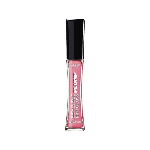 L'Oreal Paris Infallible Pro Gloss Plump Lip Gloss with Hyaluronic Acid, Long Lasting Plumping Shine, Lips Look Instantly Fuller and More Plump, Gleam, 0.21 fl, oz .