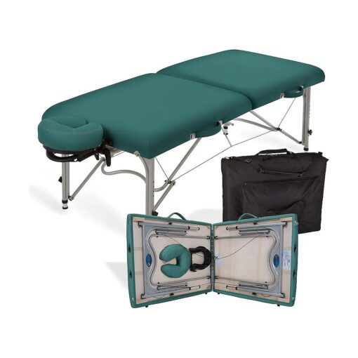 EARTHLITE Portable Massage Table LUNA - Ultra-Lightweight, Patented Aluminum Reiki Frame incl, Flex-Rest Face Cradle & Carry Case ( 29lb )