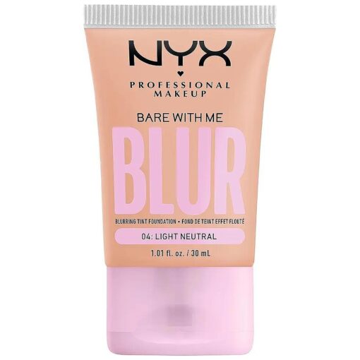 NYX PROFESSIONAL MAKEUP Bare With Me Blur Skin Tint Foundation Make Up with Matcha, Glycerin & Niacinamide - Light Neutral