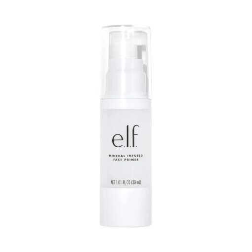 e.l.f, Mineral Infused Face Primer, Primer For A Smooth Foundation Base, Fills In Fine Lines & Refines Complexion, Vegan & Cruelty-free, Large