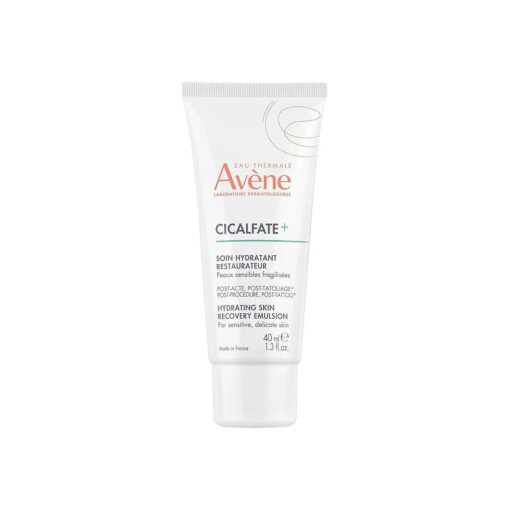 Eau Thermale Avene Cicalfate+ Hydrating Skin Recovery Emulsion - Post-Procedure & Post-Tattoo Restoration - Postbiotic Skincare - Non-Comedogenic & Paraben-Free - 1.3 fl, oz .