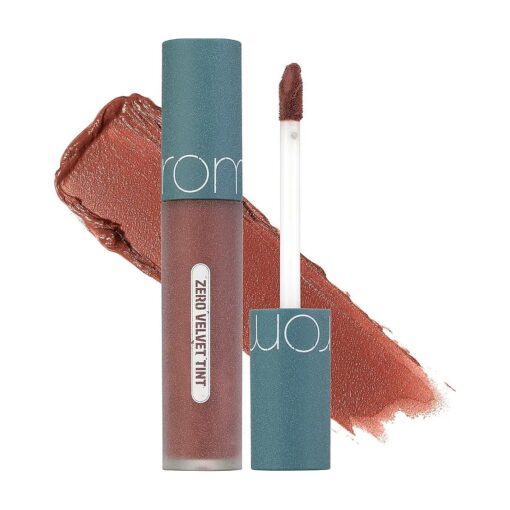 rom & nd Zero Velvet Tint 22 GRAIN NUDE, Velvety Matte Finish, Liquid Lip Tint, Long Lasting, Creamy, Non-Drying, Smudge-Proof, Richly Pigmented, Smooth Texture