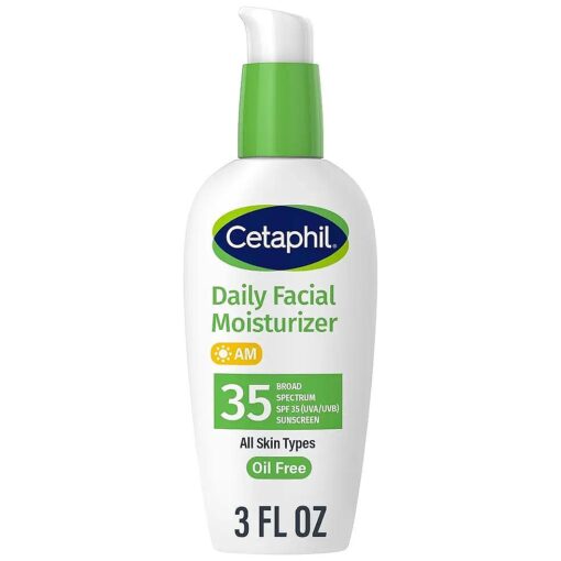 Cetaphil Face Moisturizer, Daily Oil Free Facial Moisturizer with SPF 35, For Dry or Oily Combination Sensitive Skin, Fragrance Free Face Lotion ( Packaging May Vary )