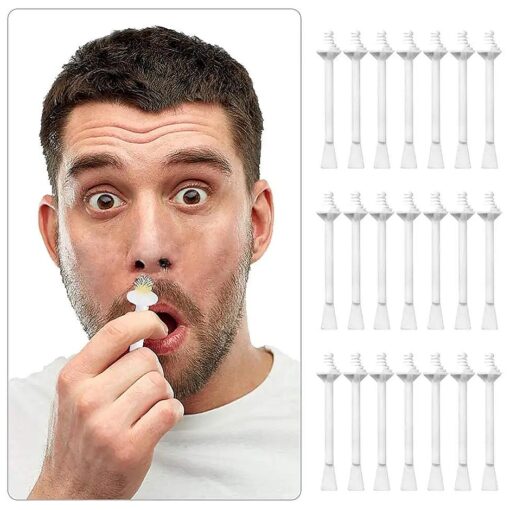 Nose Wax Sticks 60Pcs Nose Wax Applicator Sticks for Nostril Nasal Cleaning Ear Eyebrow for Men Women Plastic Nose Wax Applicators for Painless Nose Hair Removal