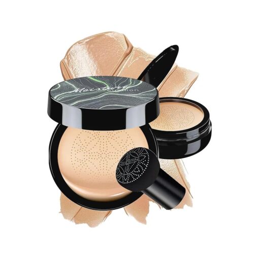 Mushroom Head Air Cushion CC Cream - BB Cream Face Makeup Foundation for Mature Skin Moisturizing Concealer Brighten Long-Lasting, Even Skin Tone for All Skin Types, Natural Color