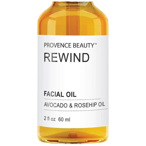 Provence Beauty Active REWIND Facial Oil | Enhanced with Avocado & Rosehip Oil | Soften, Moisturize & Hydrates Skin | Anti-Aging Properties Reduce Wrinkles & Fine Lines | Fixes Damaged Skin - 2 OZ