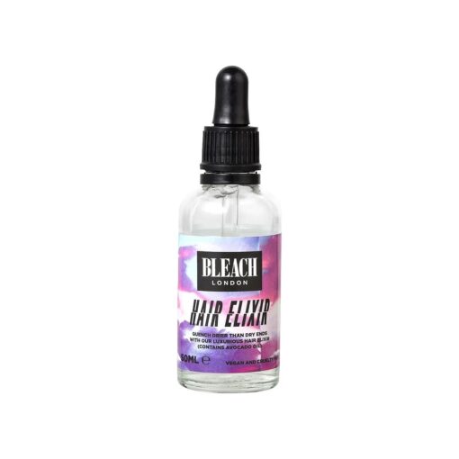 Bleach London Hair Elixir - Frizz-Fighting Hair Serum with Avocado Oil - Vegan & PETA-Approved - Smooth, Shiny Silky Finish - 50 ml