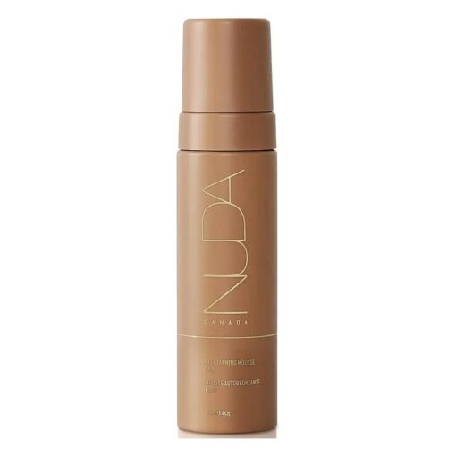 Nuda Self Tanning Mousse | Lightweight Sunless Tanning Lotion | Cruelty Free Body Self Tanner Mousse with Natural Ingredients | Bronzing Lotion at Home ( 200mL, Dark )